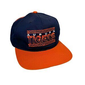 Vintage Auburn Tigers Annco Snapback Cap Blue & Orange